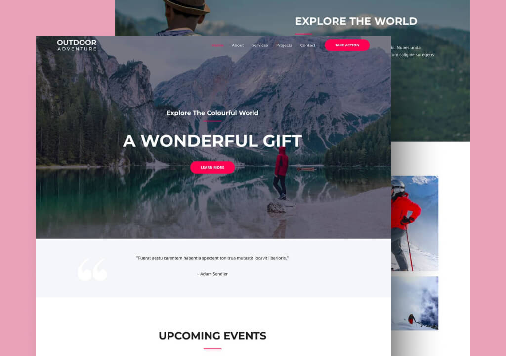 Wonderful Portfolio Landing Page downloadable design resource image 2